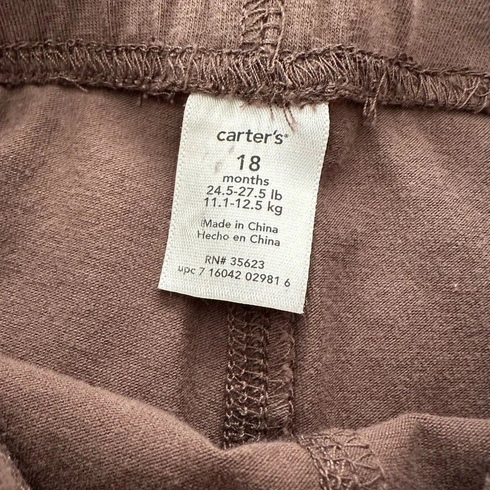 Carter’s Lace Trim Capri Leggings in Brown Size 18 Months